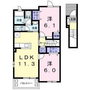 2LDK 間取り図