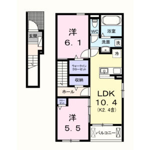 2LDK 間取り図