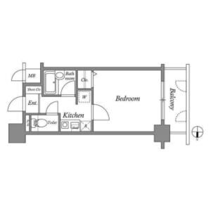 1K 間取り図