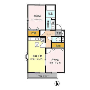 2DK 間取り図
