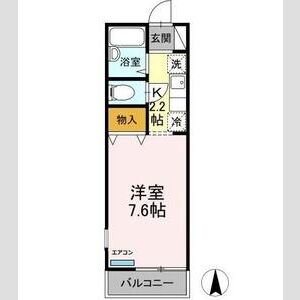 1K 間取り図