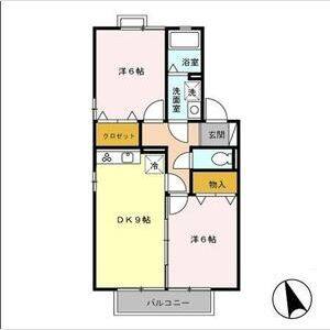 2DK 間取り図