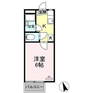 1K 間取り図