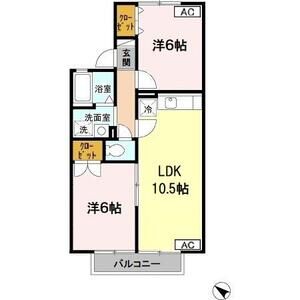 2LDK 間取り図
