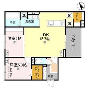 2LDK 間取り図