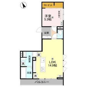 1LDK 間取り図