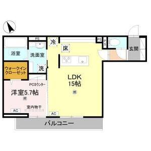 1LDK 間取り図