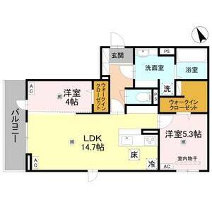 2LDK 間取り図
