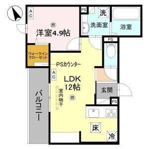 1LDK 間取り図