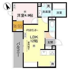1LDK 間取り図