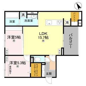 2LDK 間取り図