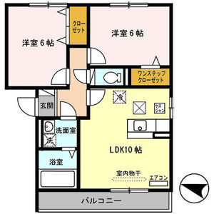 2LDK 間取り図
