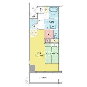 ワンルーム 間取り図