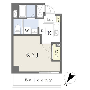 1K 間取り図