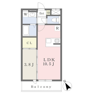 1LDK 間取り図