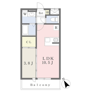 1LDK 間取り図
