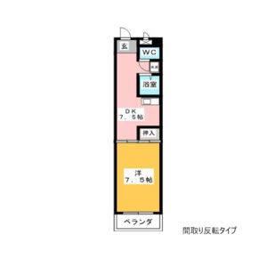 1DK 間取り図