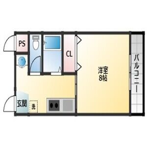 1K 間取り図