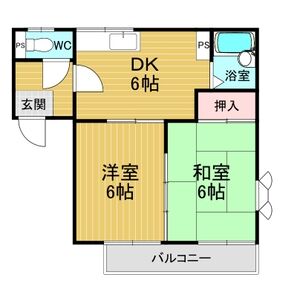 2DK 間取り図
