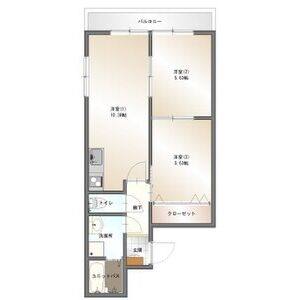 2LDK 間取り図