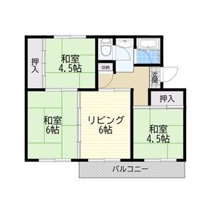 3DK 間取り図