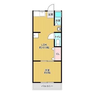 1LDK 間取り図