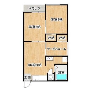 2DK 間取り図