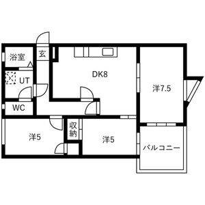3DK 間取り図
