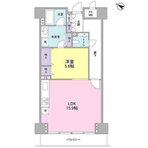 1LDK 間取り図
