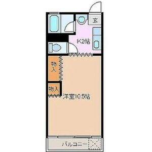 1K 間取り図