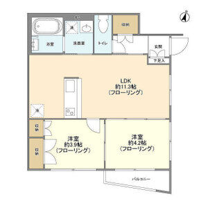 2LDK 間取り図