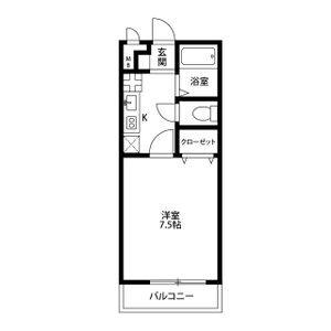 1K 間取り図