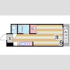 1K 間取り図