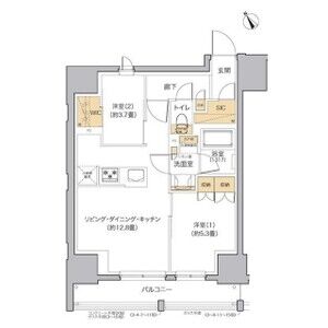 2LDK 間取り図