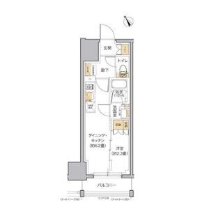 1DK 間取り図