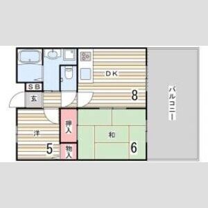 2DK 間取り図