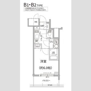 1K 間取り図