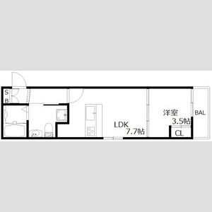 1LDK 間取り図