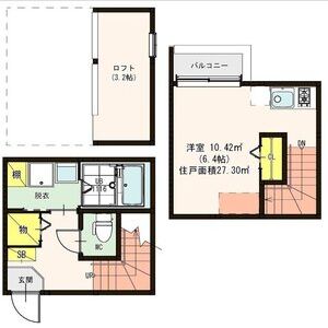 1K 間取り図
