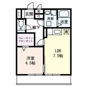 1DK 間取り図