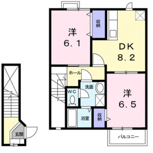 2DK 間取り図