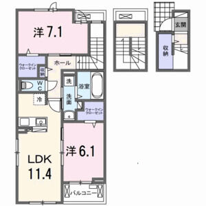 2LDK 間取り図