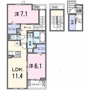 2LDK 間取り図