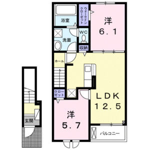 2LDK 間取り図