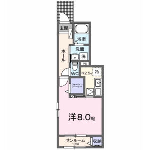 1K 間取り図