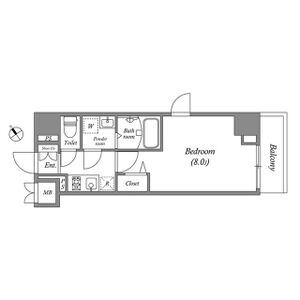 1K 間取り図