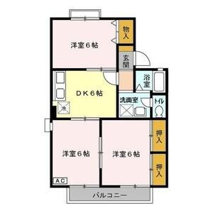 3DK 間取り図
