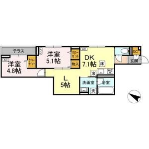 2LDK 間取り図