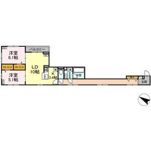 2LDK 間取り図