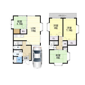 4LDK 間取り図
